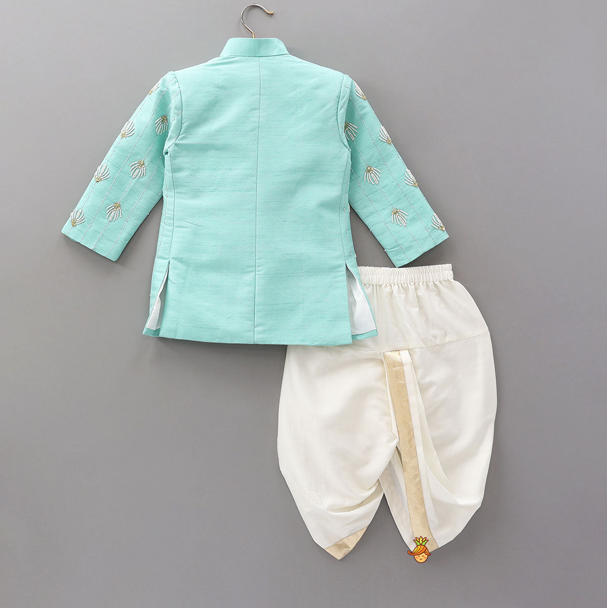 Beaded Hand-Embroidered Sherwani And Dhoti