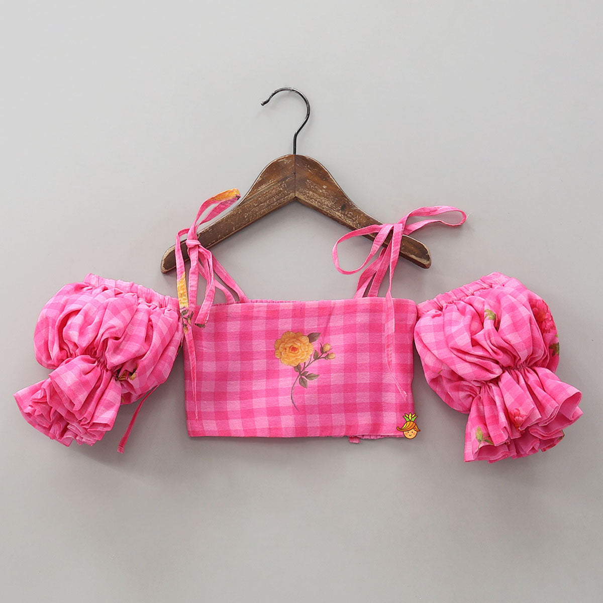Smocked Back Crop Top With Elasticated Skirt And Matching Head Band