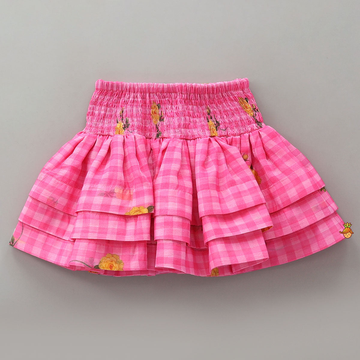 Smocked Back Crop Top With Elasticated Skirt And Matching Head Band
