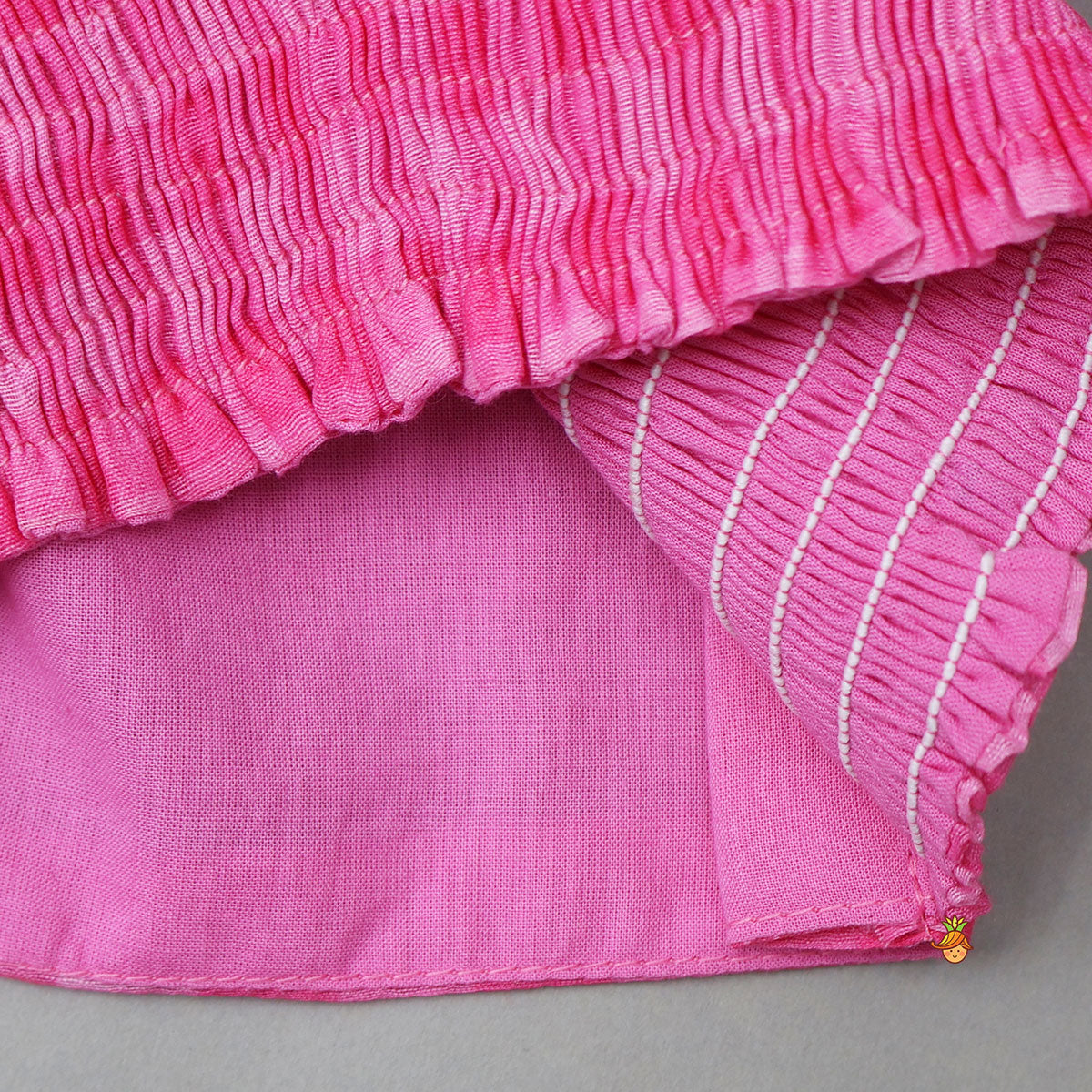 Smocked Back Crop Top With Elasticated Skirt And Matching Head Band