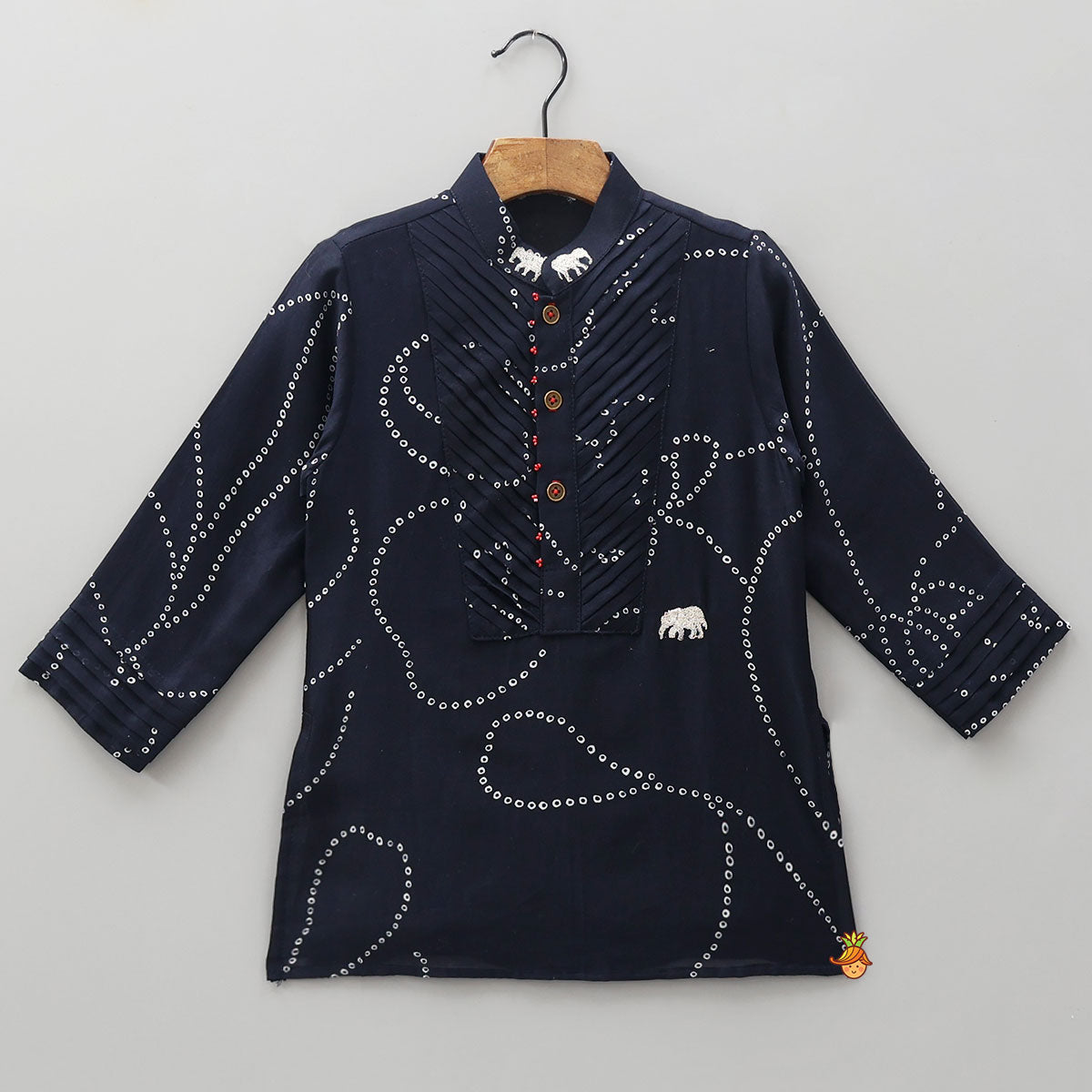 Pin-Tuck Detailed Yoke Kurta And Pyjama