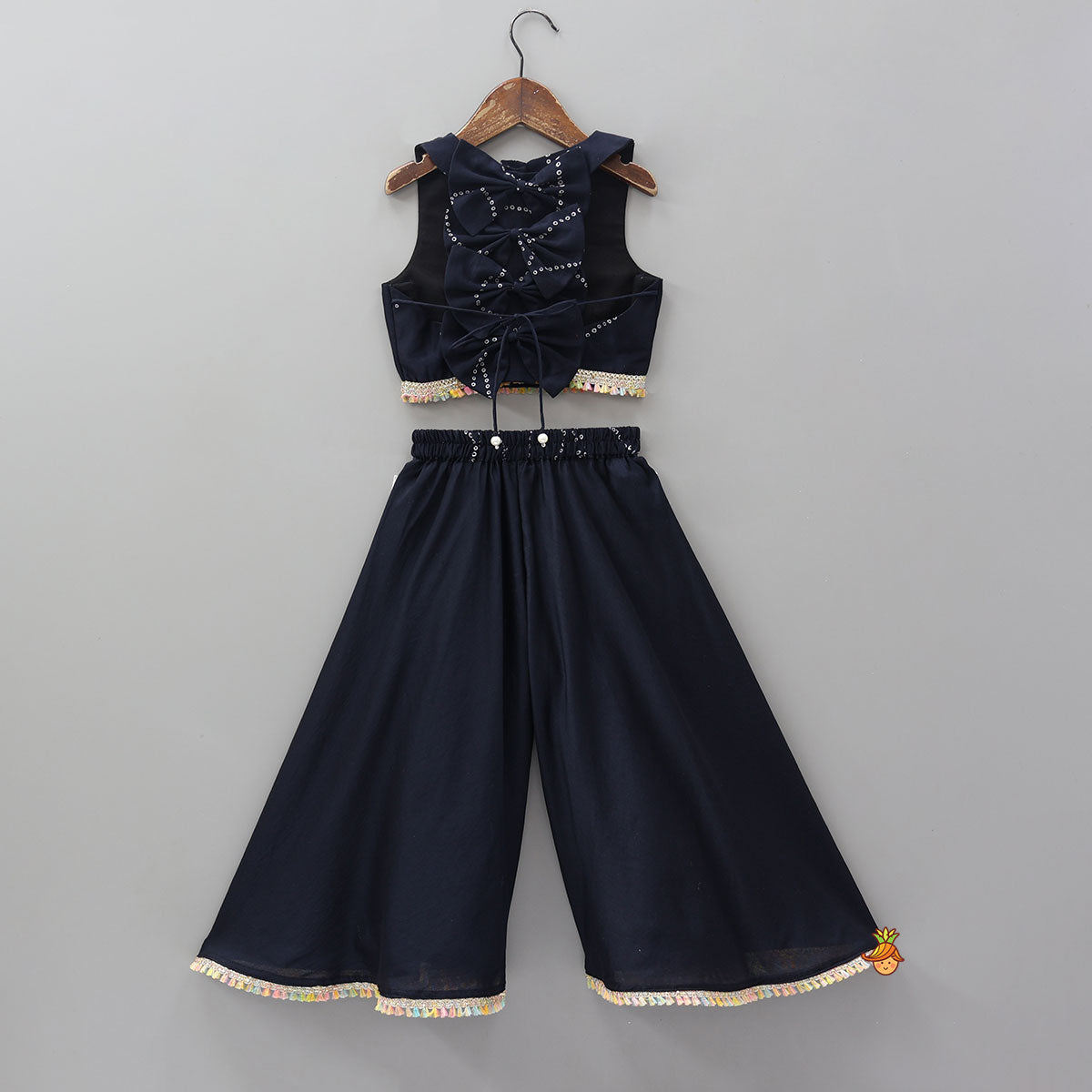 Stunning Bandhani Printed Crop Top And Palazzo