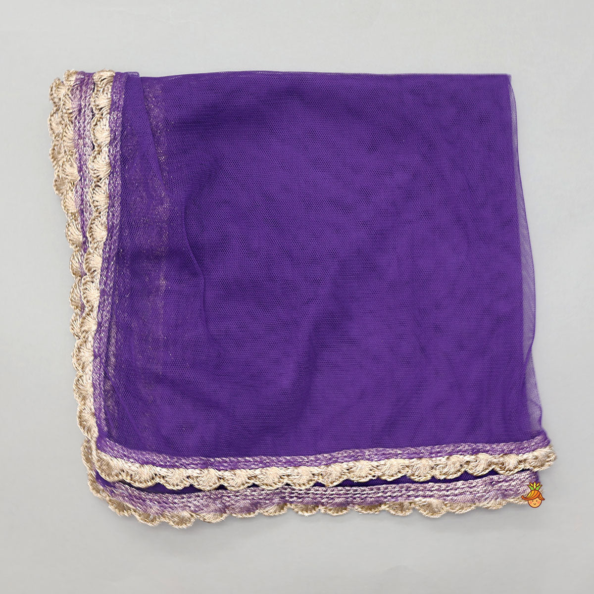 Gota Work Crop Top And Lehenga With Matching Dupatta
