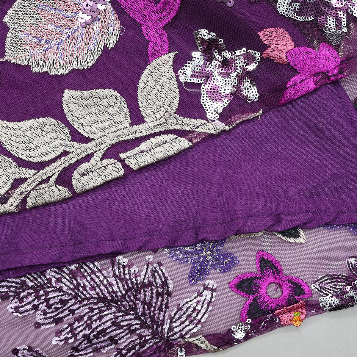 Floral Sequins Embroidered Halter Crop Top And Flared Lehenga With Dupatta