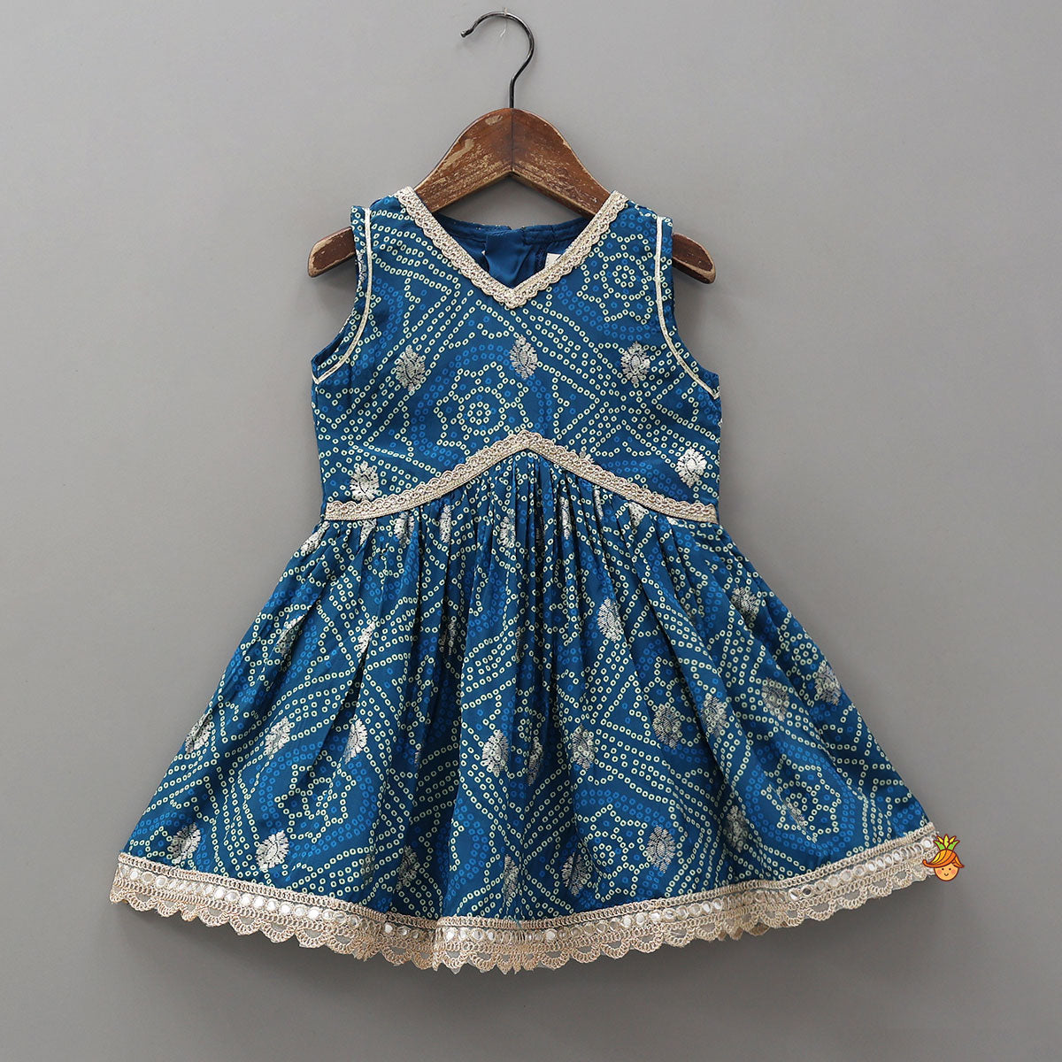 Elegant Bandhani Printed Ethnic Kurti With Sharara And Matching Dupatta