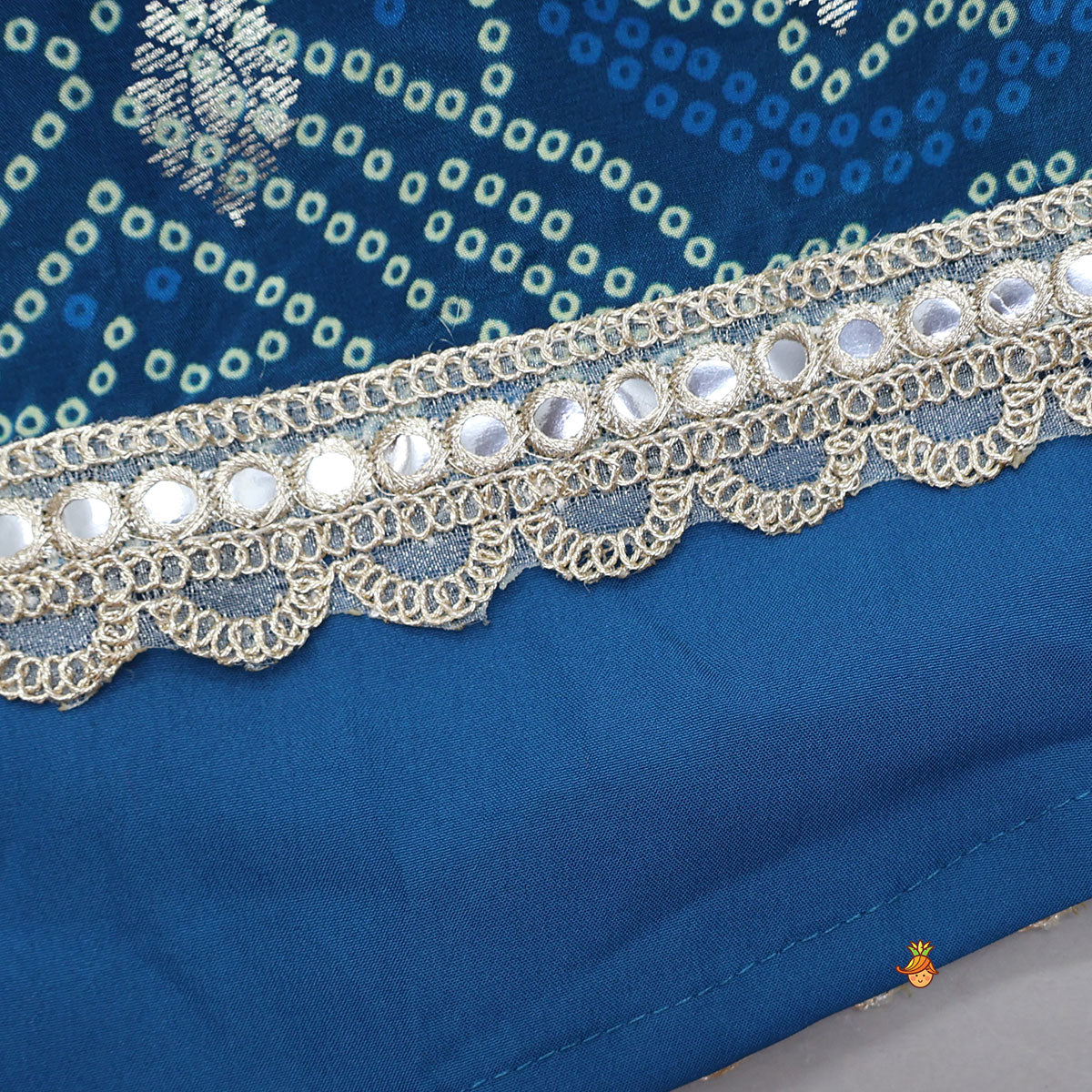 Elegant Bandhani Printed Ethnic Kurti With Sharara And Matching Dupatta