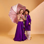 Mirror Work Strappy Crop Top And Lehenga twinning model image 2