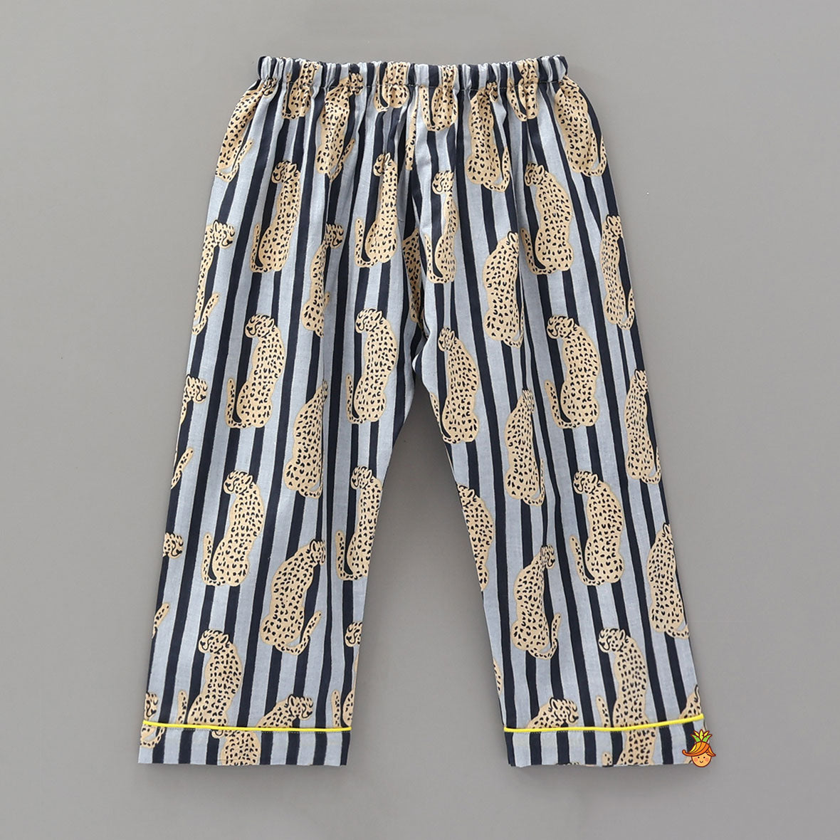 Animal Printed Notch Collar Sleepwear