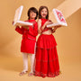 Hand Embroidered And Bead Embellished Kurta And Pyjama Set twinning model image 1