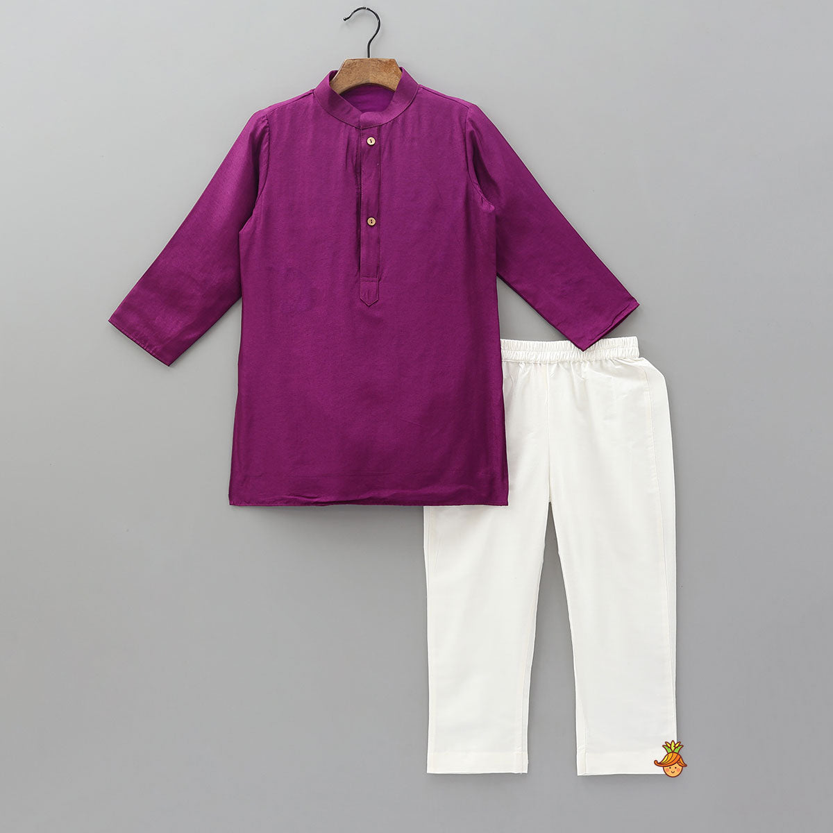 Ethnic Kurta With Hand Embroidered Jacket And Pyjama