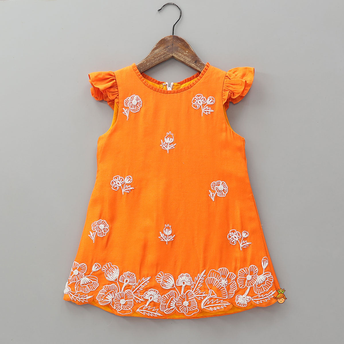Floral Embroidered Kurti With Sharara And Dupatta