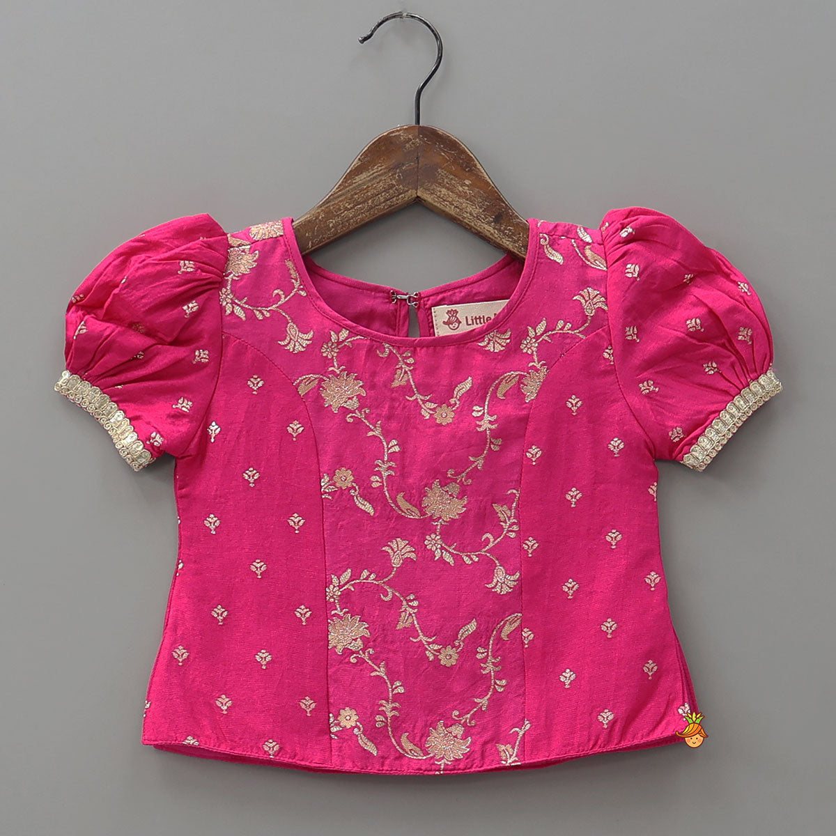 Floral Motif Work Top And Flared Lehenga With Matching Dupatta