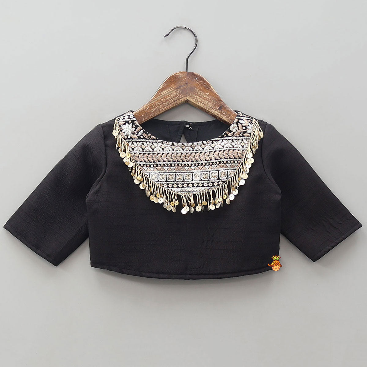 Crop Top And Heavy Thread Embroidered Lehenga With Organza Dupatta