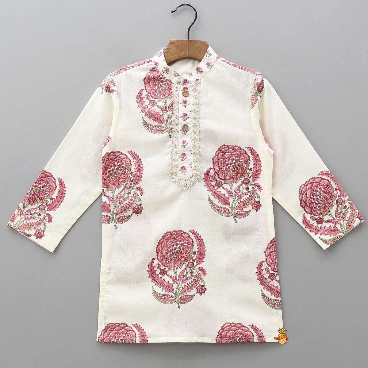 Front Placket Cotton Kurta And Pyjama