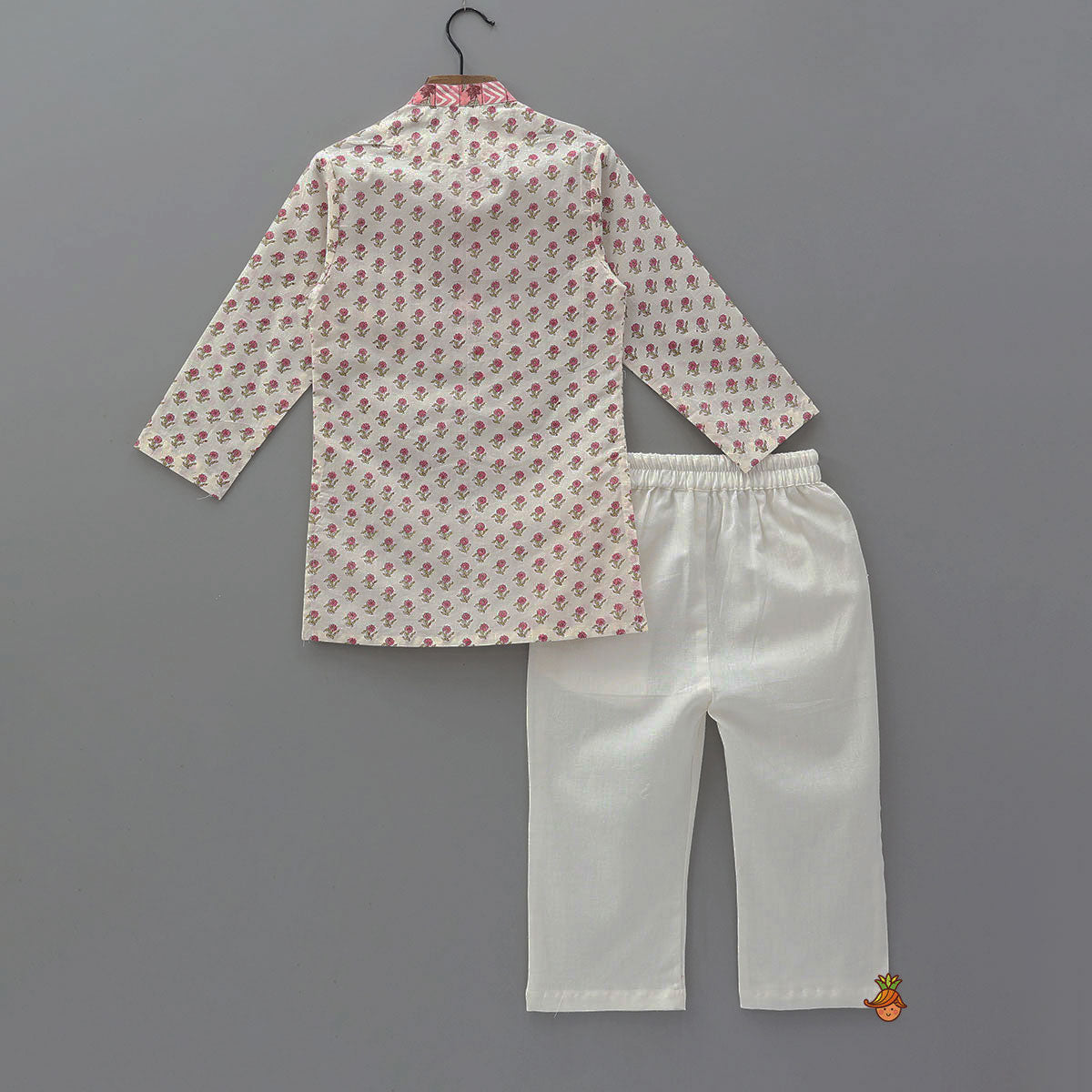 Hand Block Floral Printed Kurta And Pyjama
