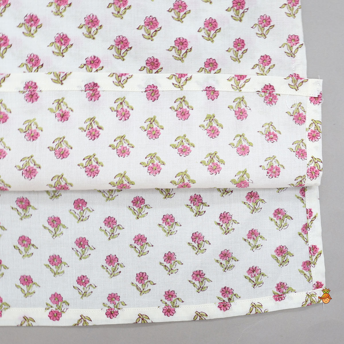 Hand Block Floral Printed Kurta And Pyjama