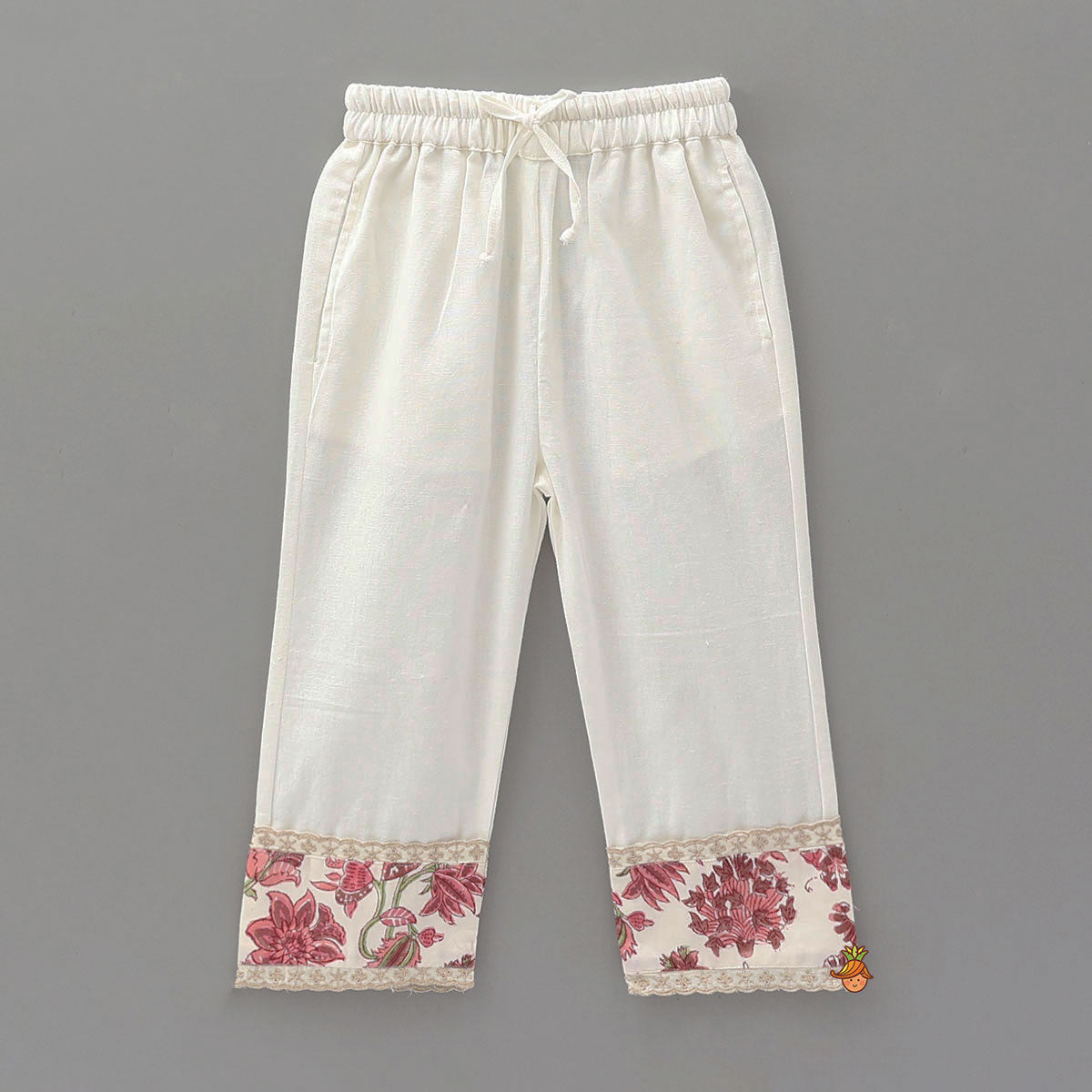 Sweetheart Tassel Detailed Hand Block Printed Angarkha Kurti And Pant