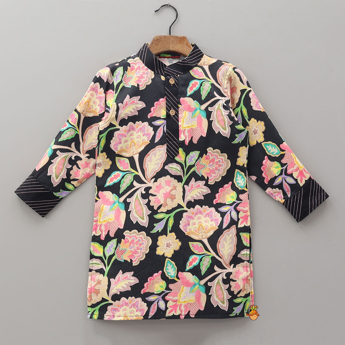 Vibrant Floral Printed Kurta And Pyjama