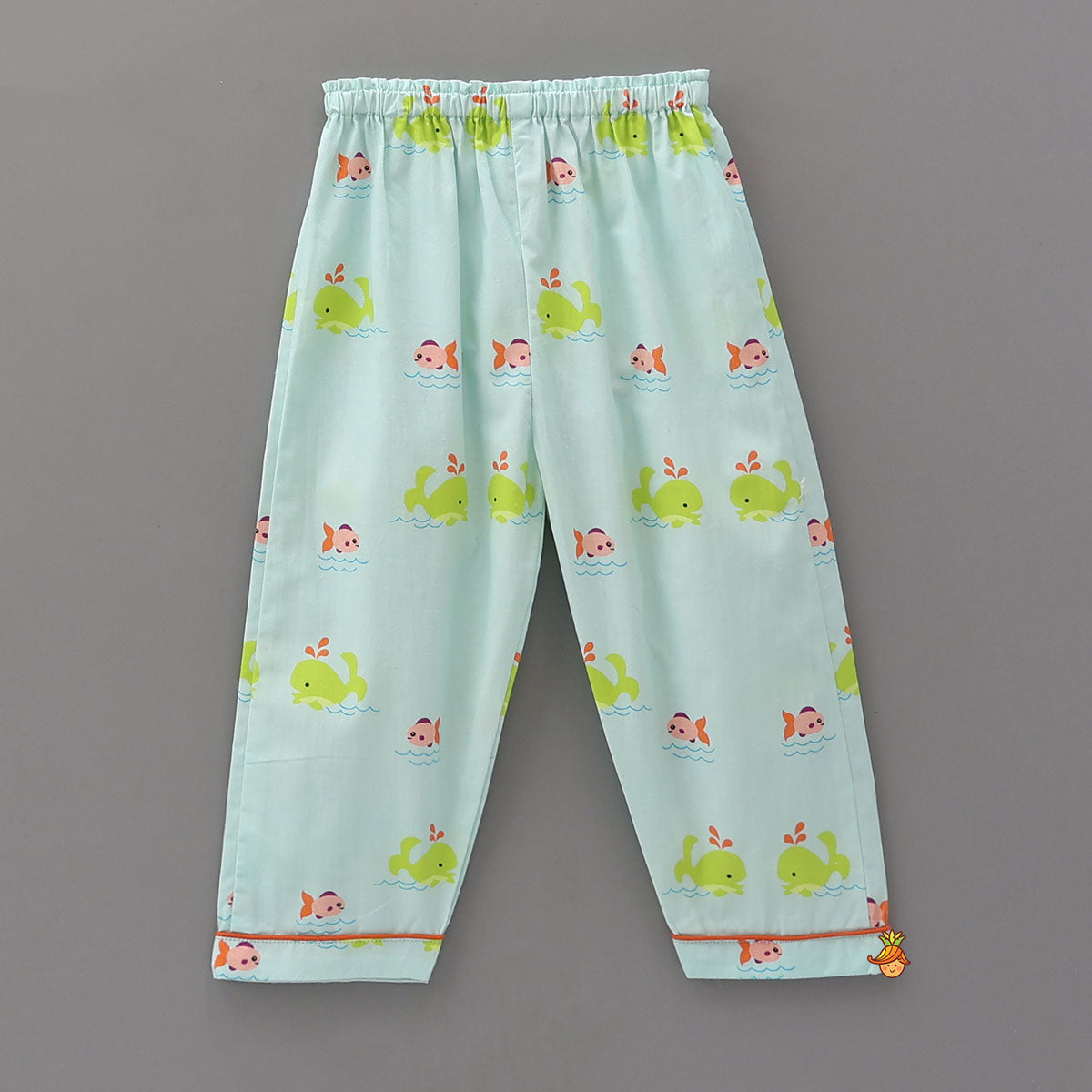 Ocean-Themed Printed Cotton Sleepwear