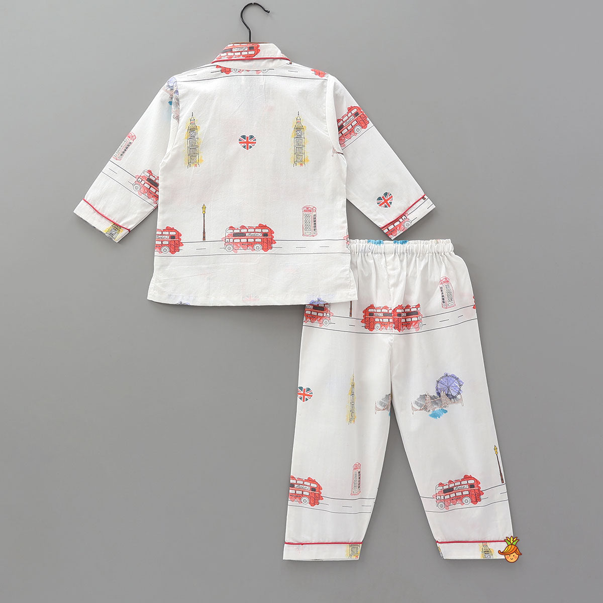 Travel-Themed Printed Cotton Sleepwear