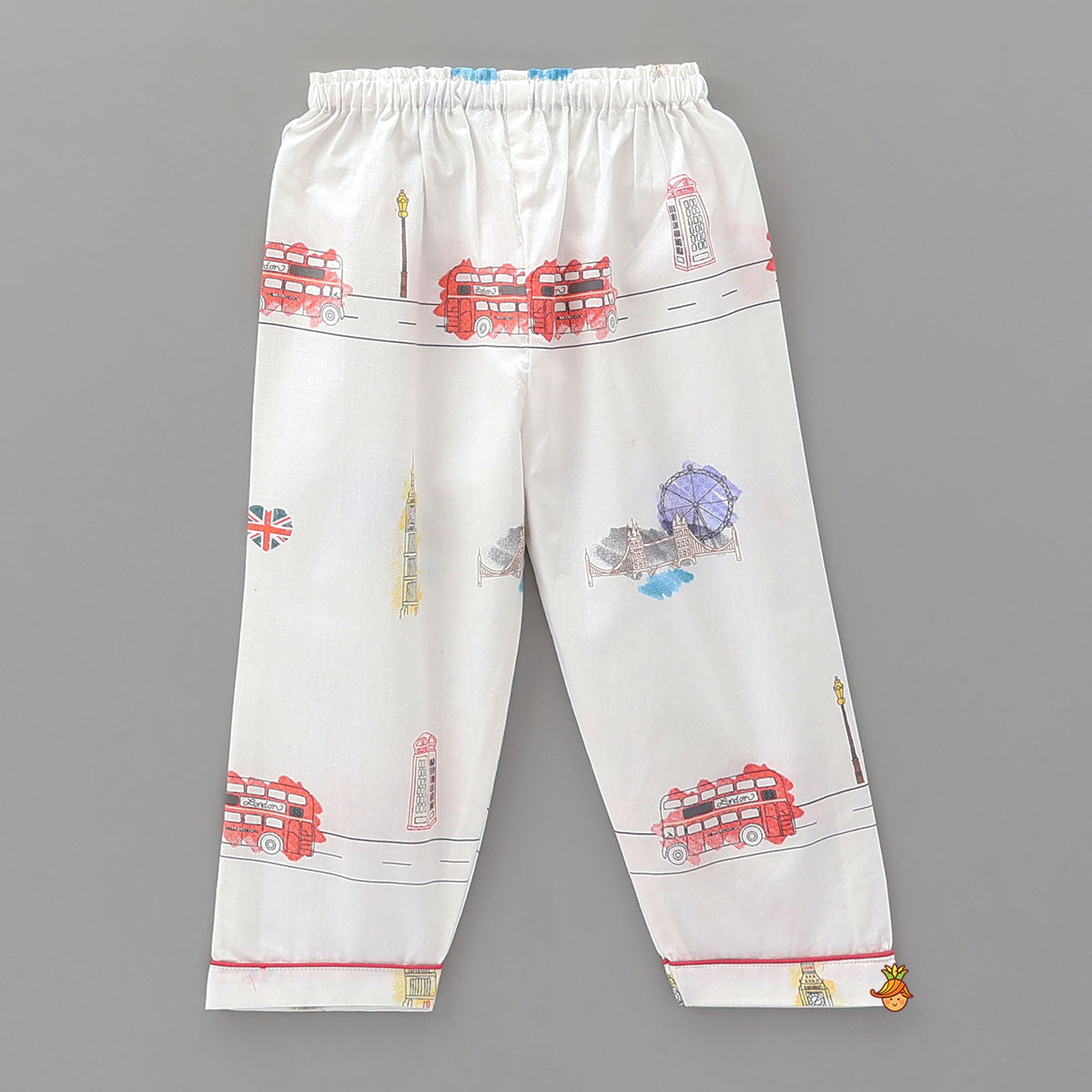 Travel-Themed Printed Cotton Sleepwear