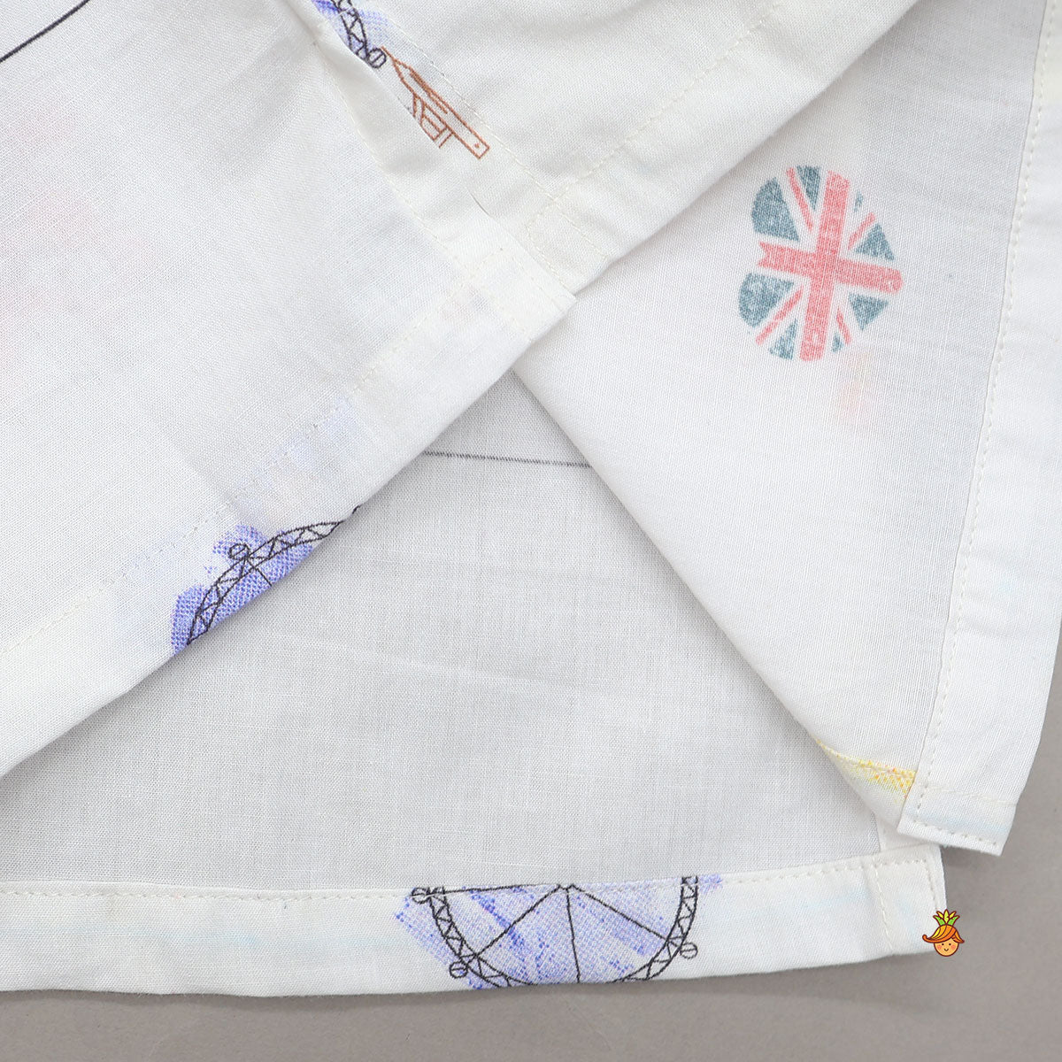 Travel-Themed Printed Cotton Sleepwear