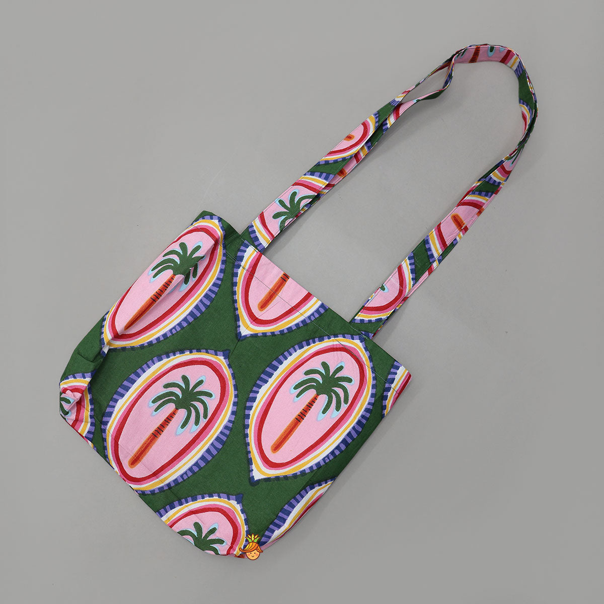 Tropical Tree Print Kaftan And Pyjama With Matching Tote Bag, Eye Mask And Scrunchie