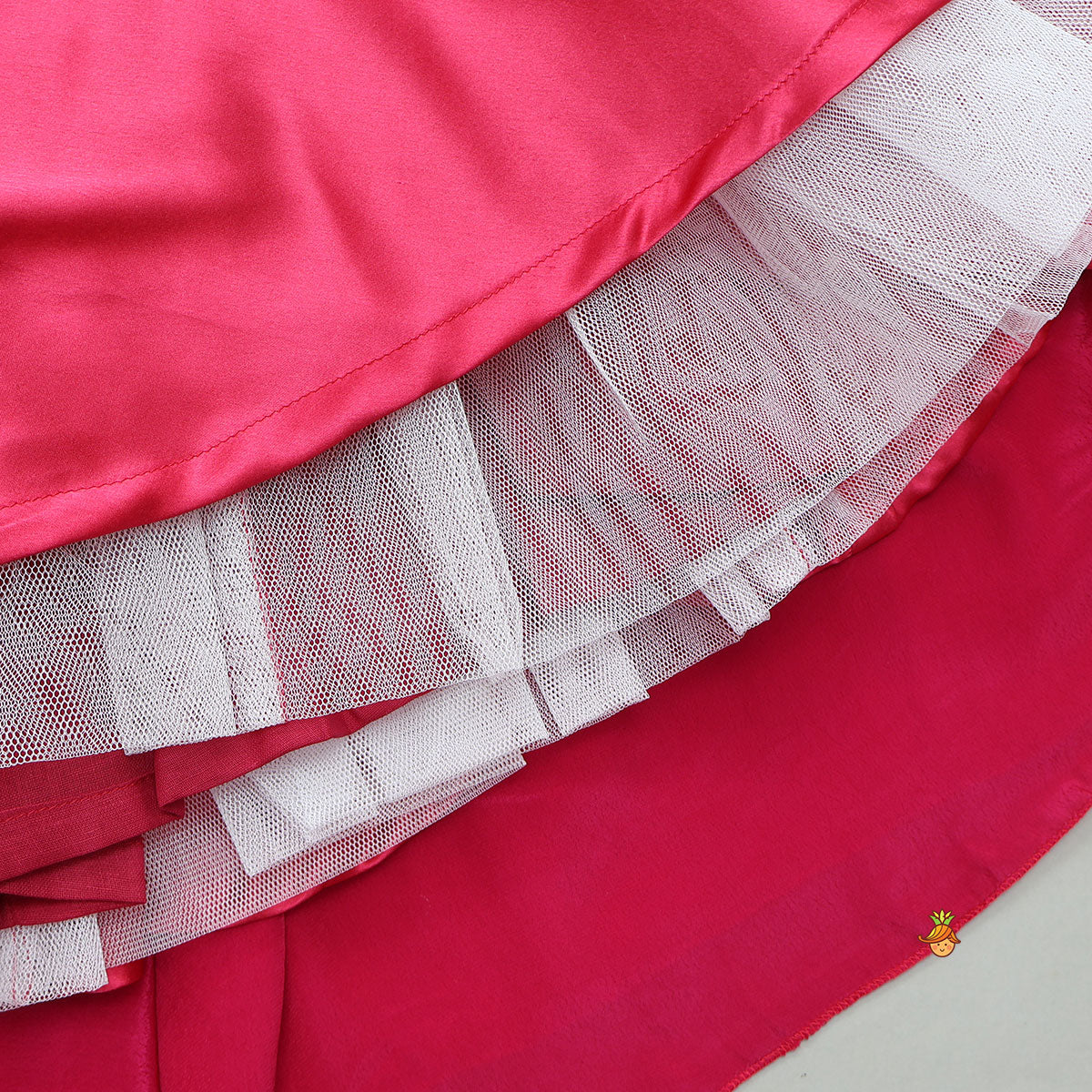 Stylish Front-Cut Top With Pleated Lehenga And Dupatta