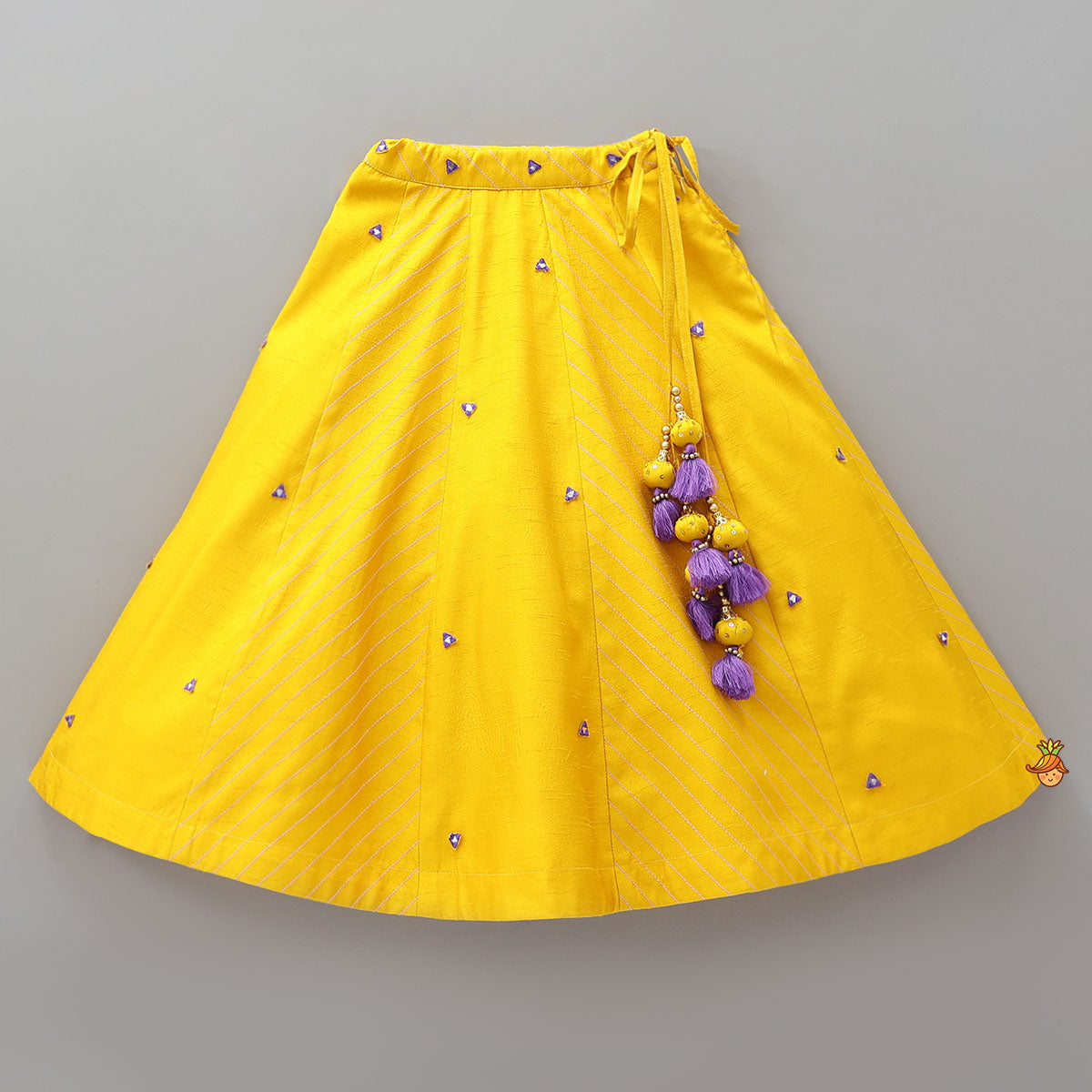 Sequins And Thread Embroidered Crop Top With Lehenga