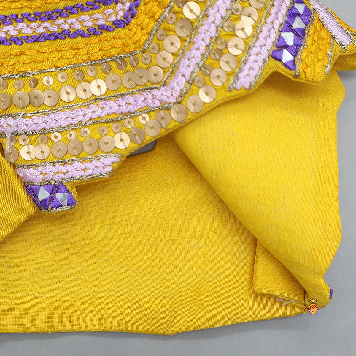 Sequins And Thread Embroidered Crop Top With Lehenga