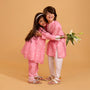 Front Slit Kurta And Pyjama twinning model image 2