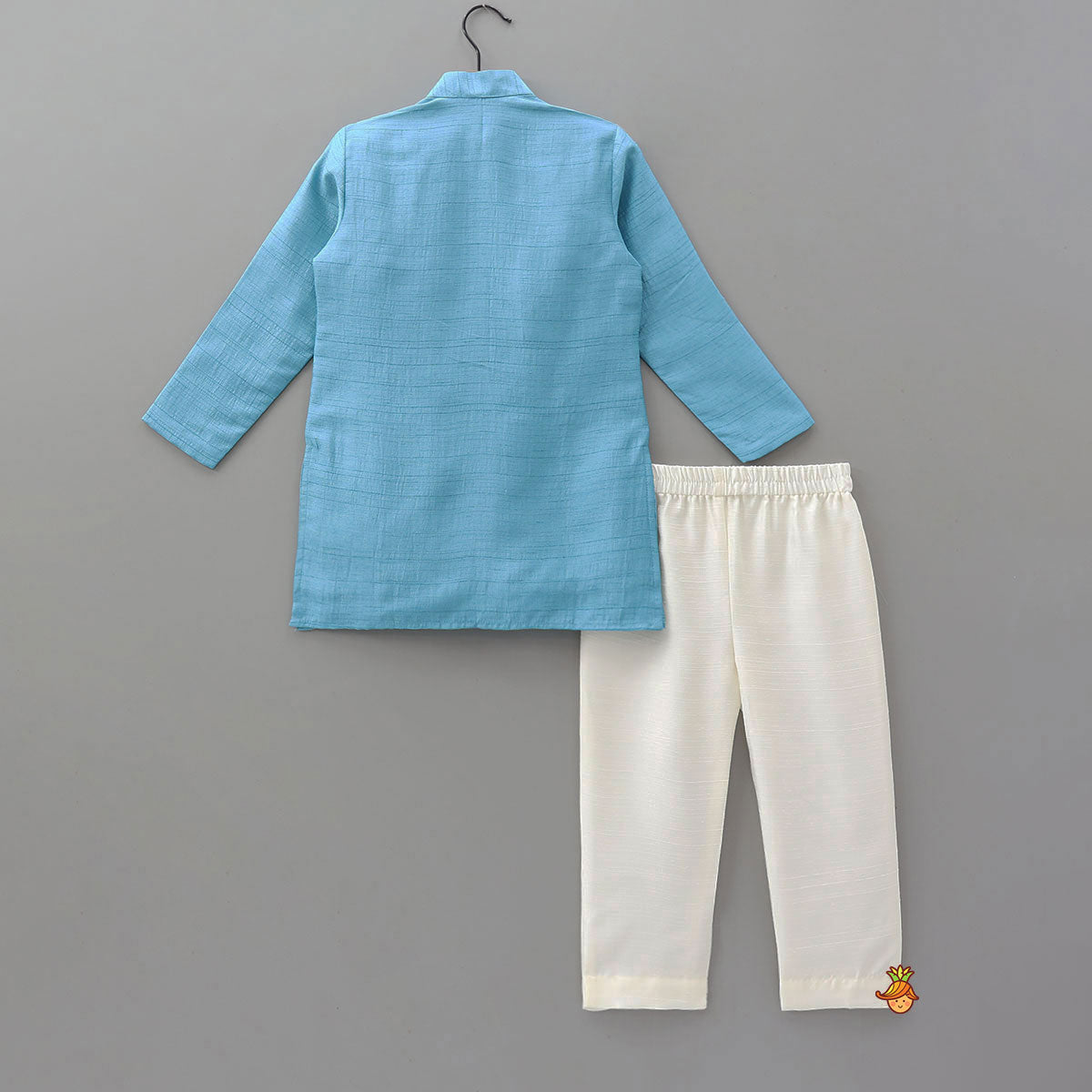 Thread Embroidered Faux Mirror Work Ethnic Kurta With Pyjama