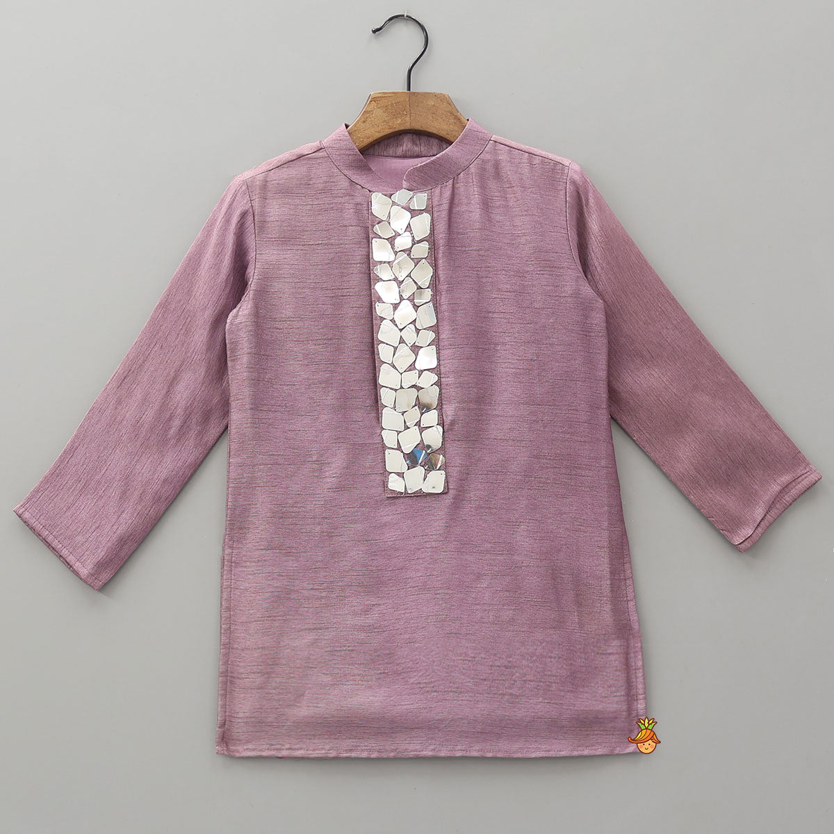 Faux Mirror Work Kurta With Pyjama