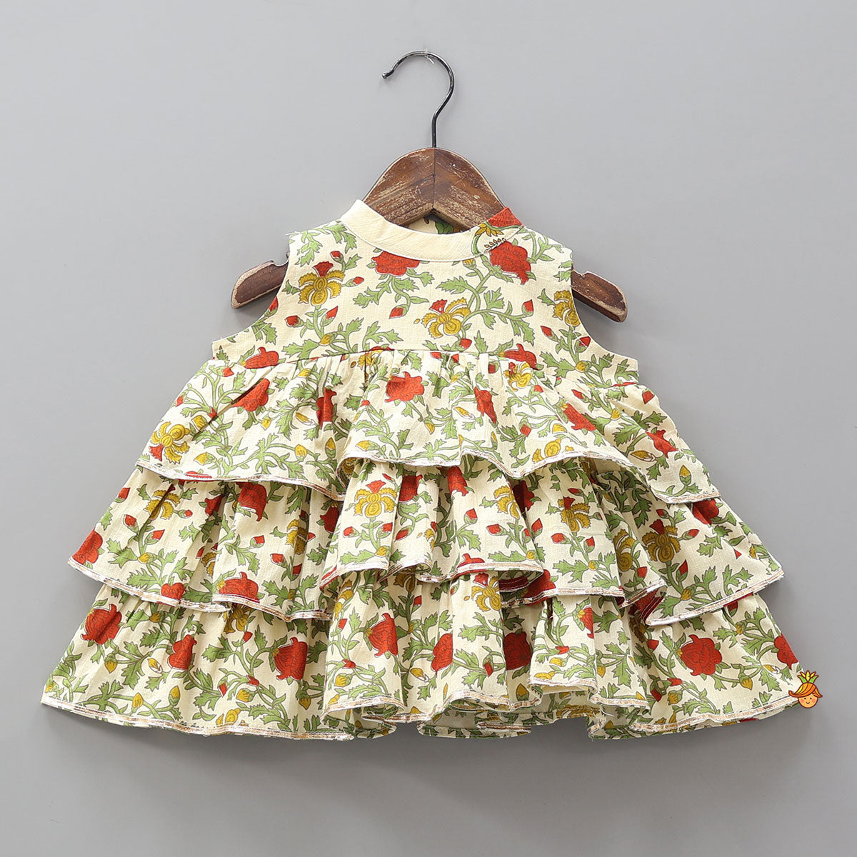 Triple Layered Printed Top And Lehenga