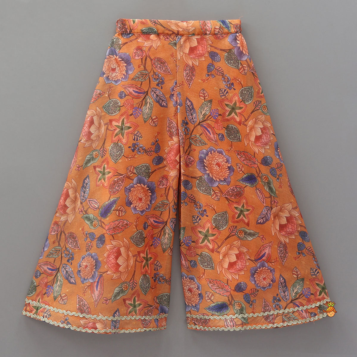 Floral Print Sleeveless Kurti With Palazzo And Contrasting Dupatta