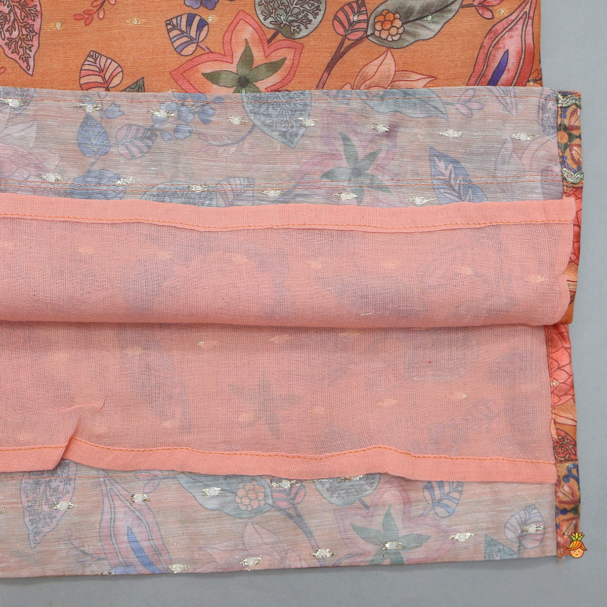 Floral Print Sleeveless Kurti With Palazzo And Contrasting Dupatta