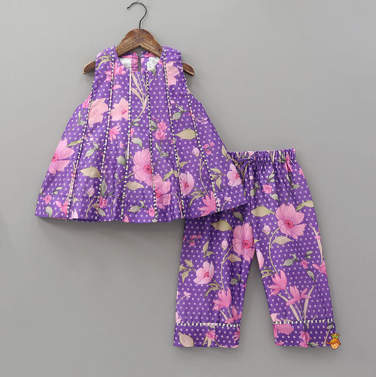 Blossom Garden Printed A-Line Top And Pant