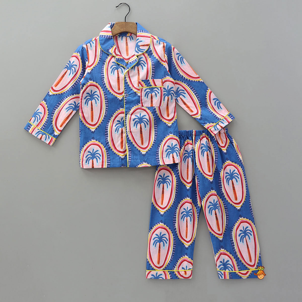 Tropical Printed Patch Pocket Sleepwear