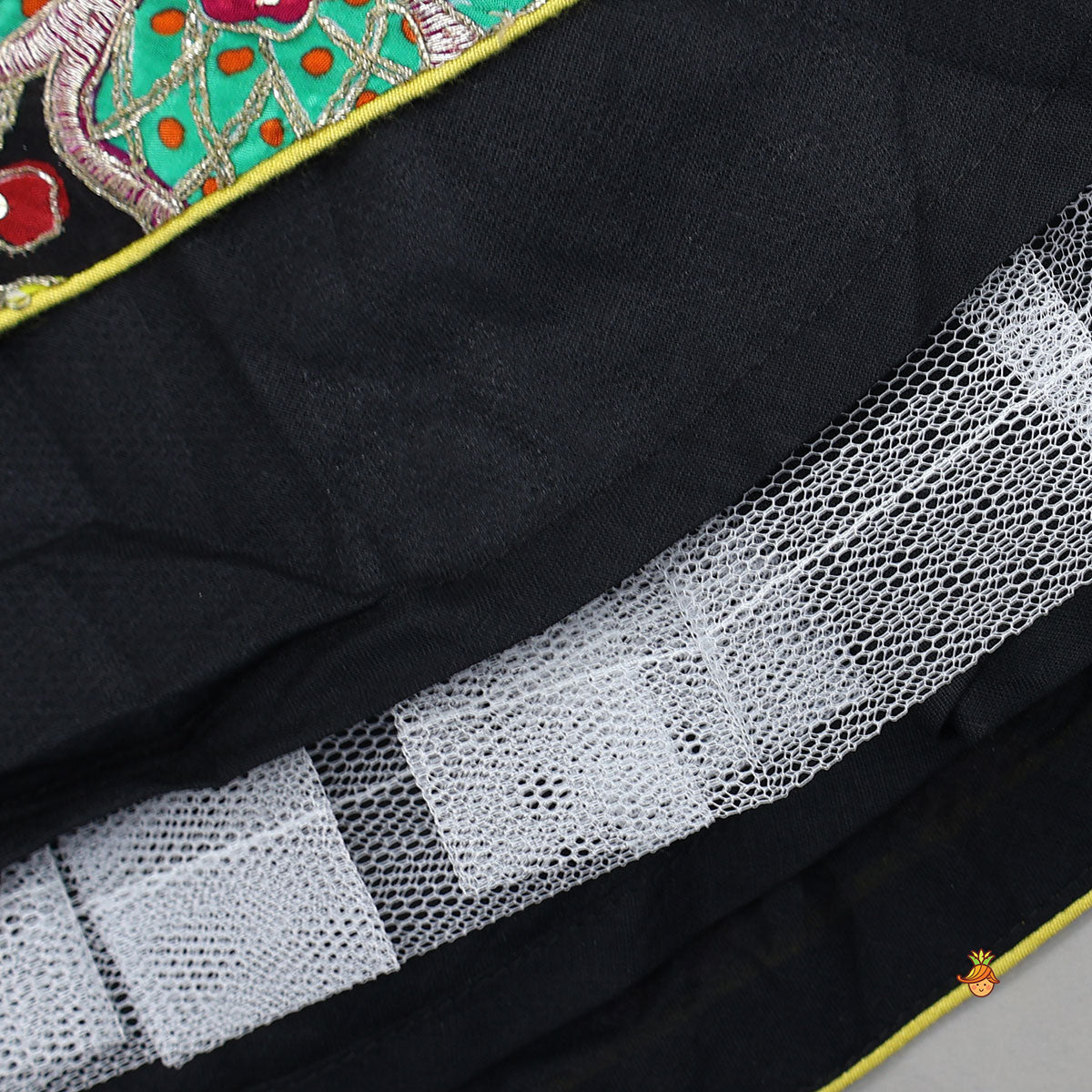 Elegant Top With Heavy Embroidered Jacket And Lehenga With Contrasting Dupatta