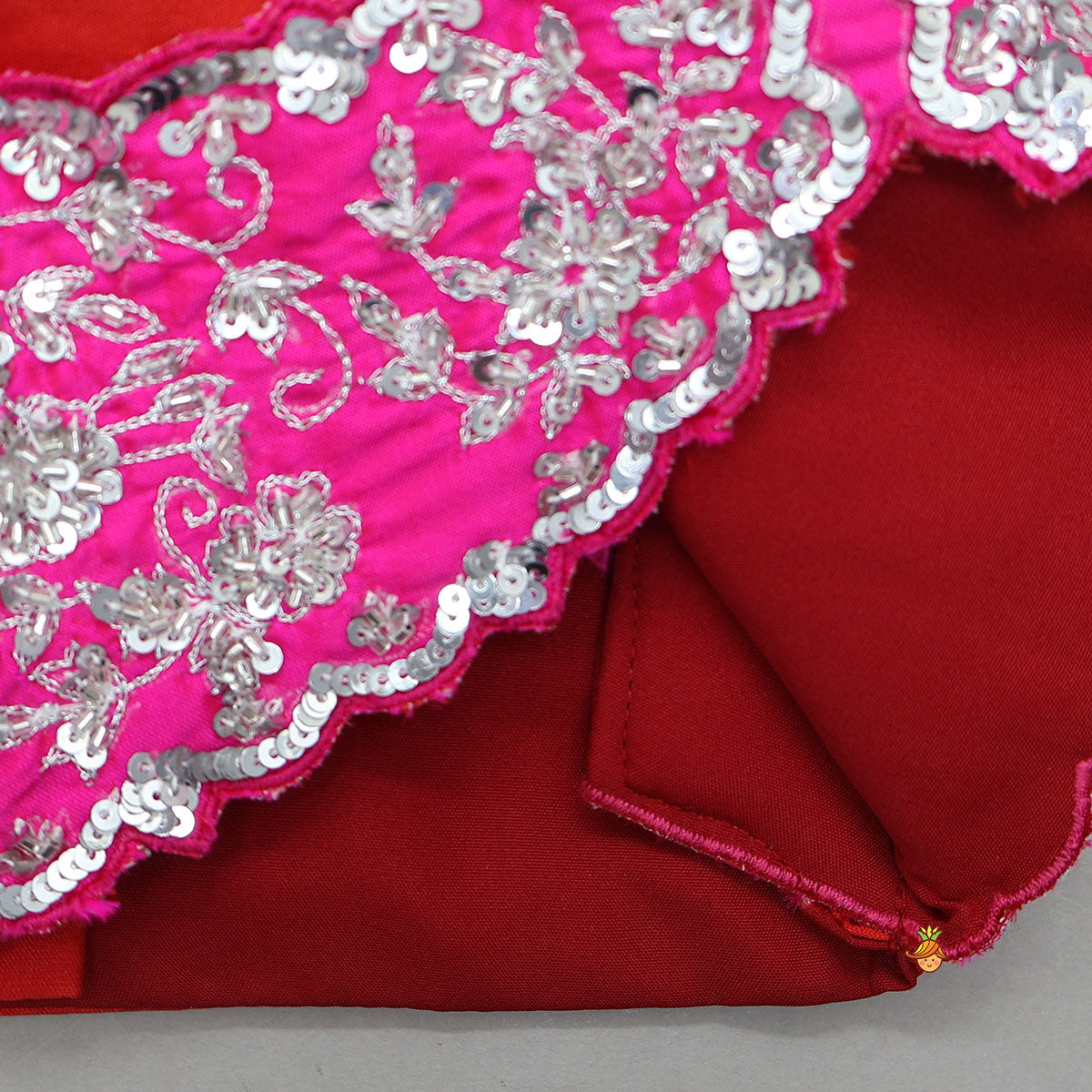 Sequined Embroidered Crop Top And Lehenga With Dupatta