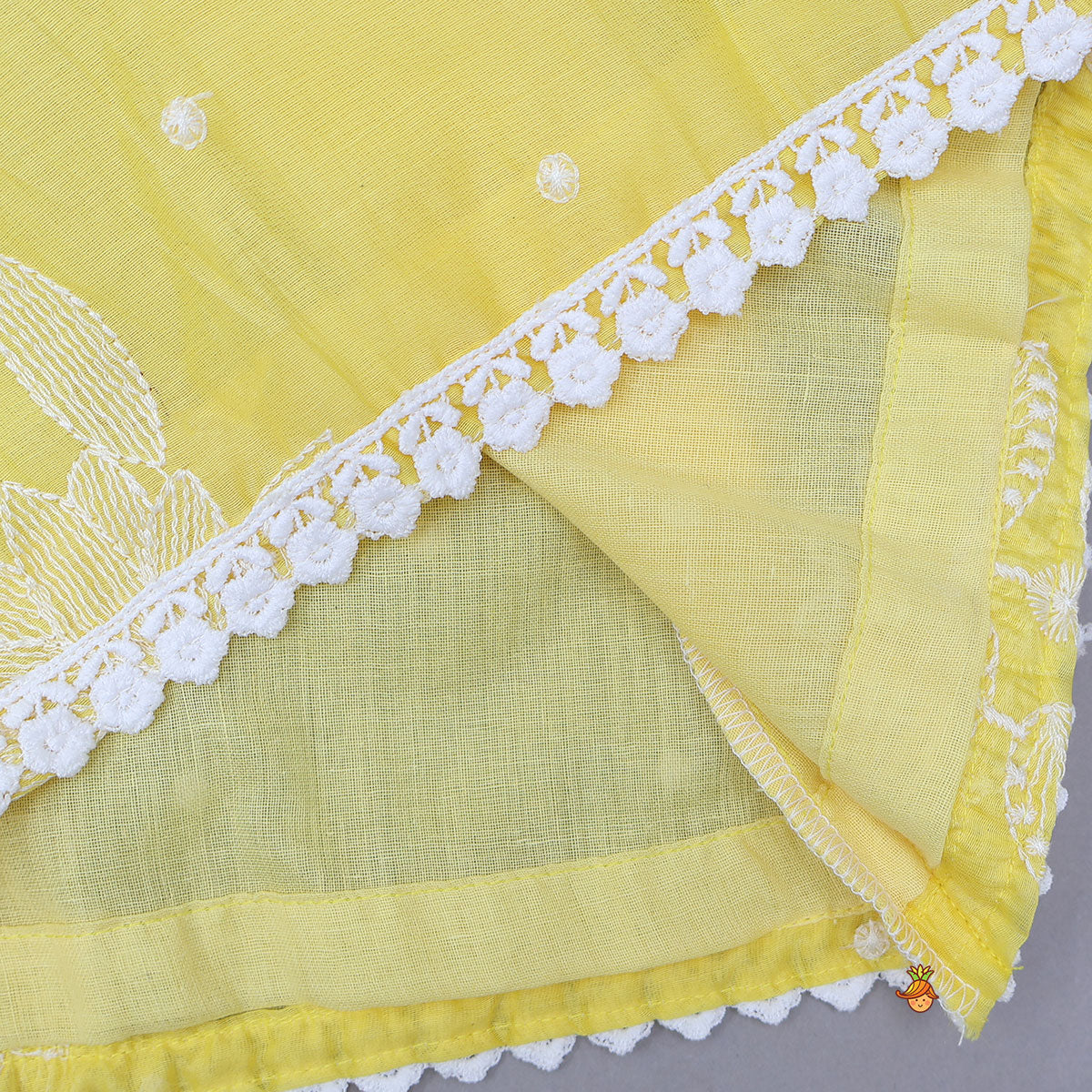 Thread Embroidered Tie-Up Strap Kurti And Palazzo
