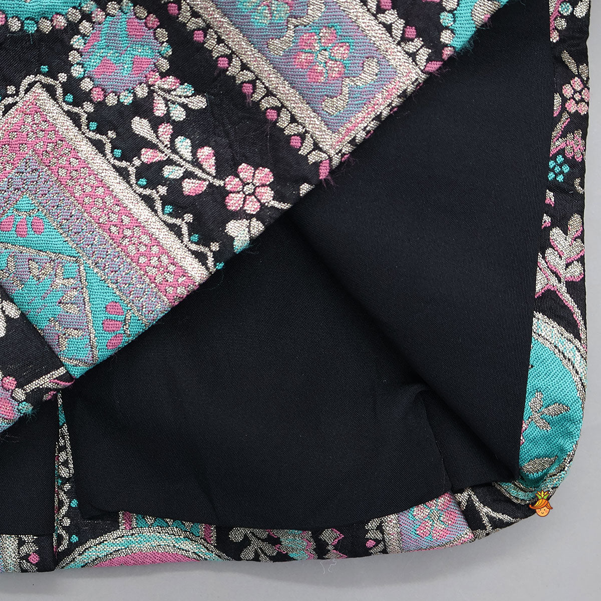 Noted Collar Jacket Style Top And Net Sharara