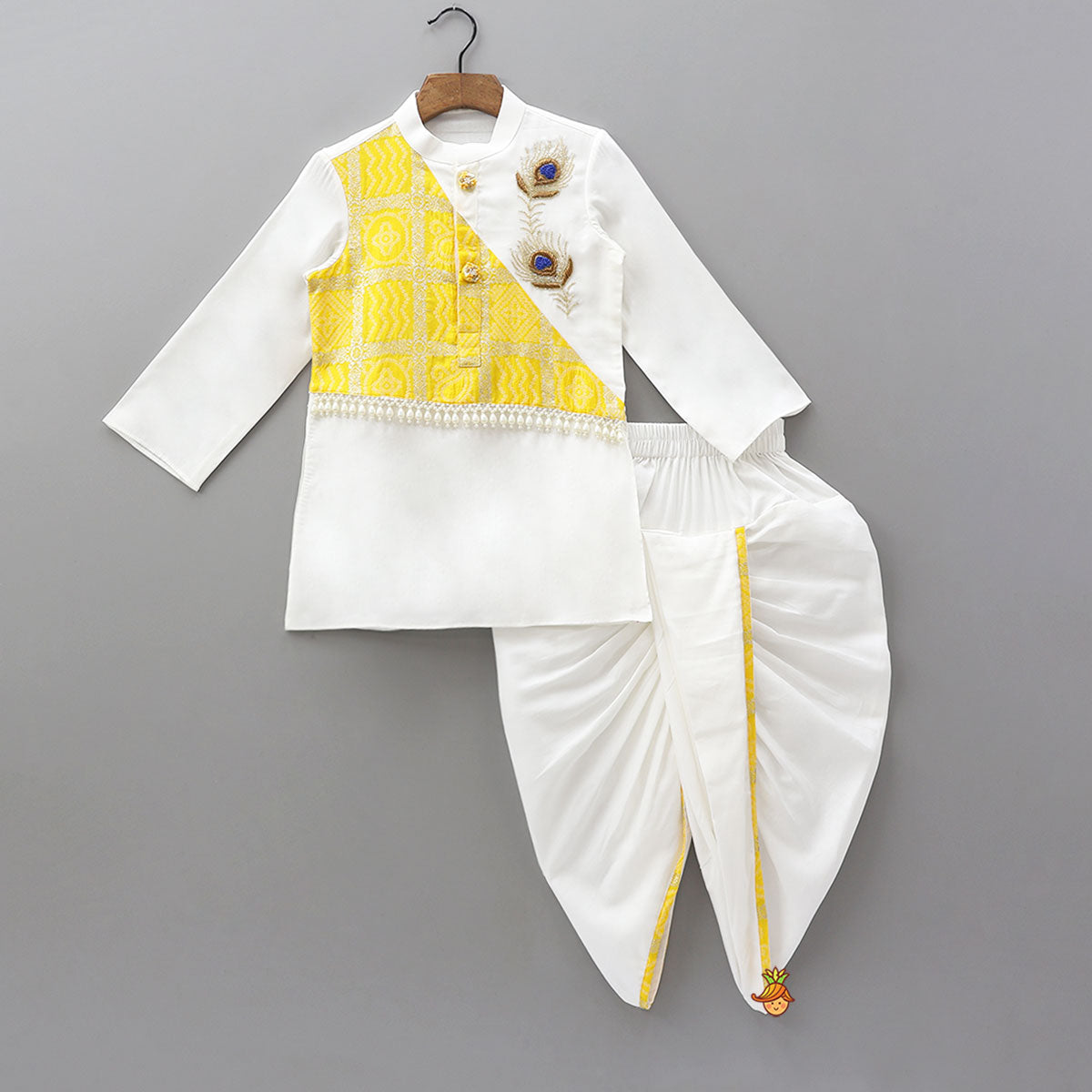 Patch Work Kurta And Dhoti
