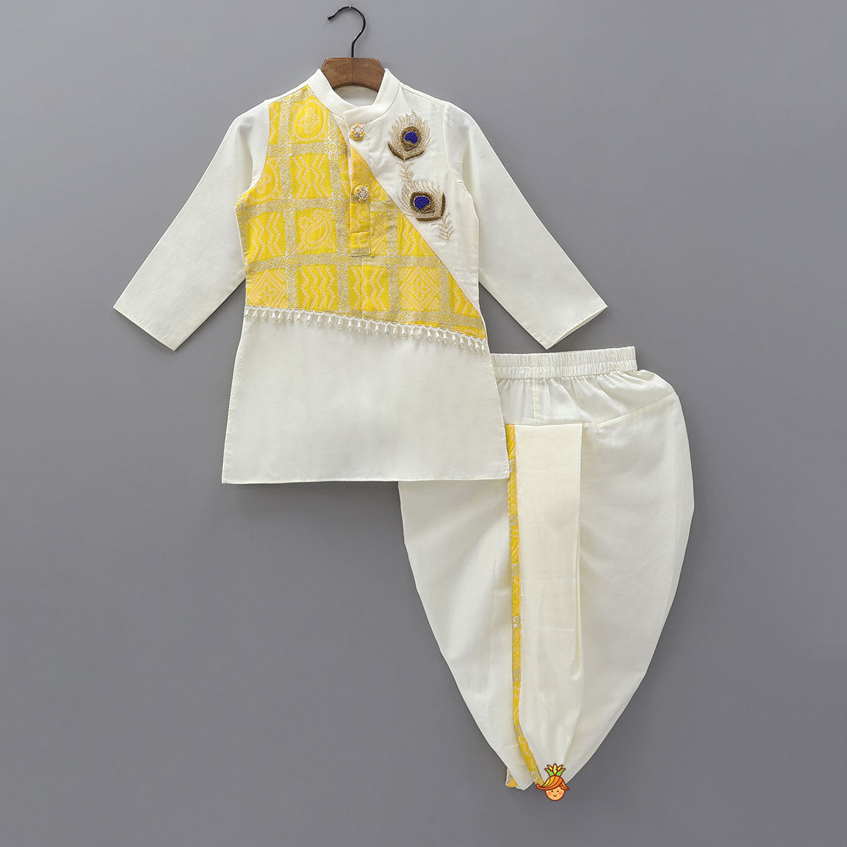Patch Work Kurta And Dhoti