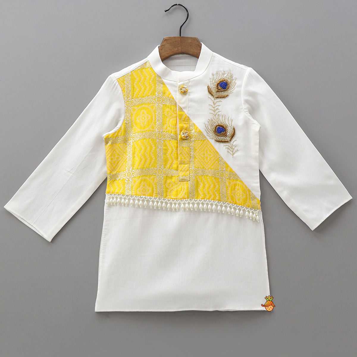 Patch Work Kurta And Dhoti