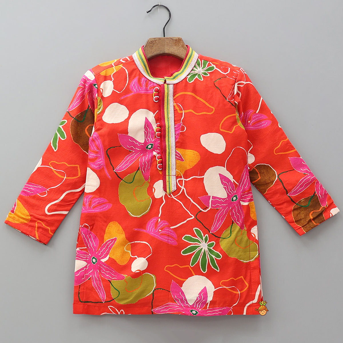 Tropical Floral Kurta With Pyjama
