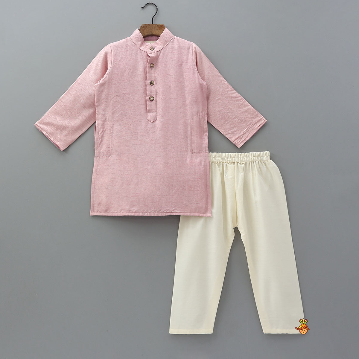 Elegant Silk Kurta With Floral Thread Embroidered Jacket And Pyjama