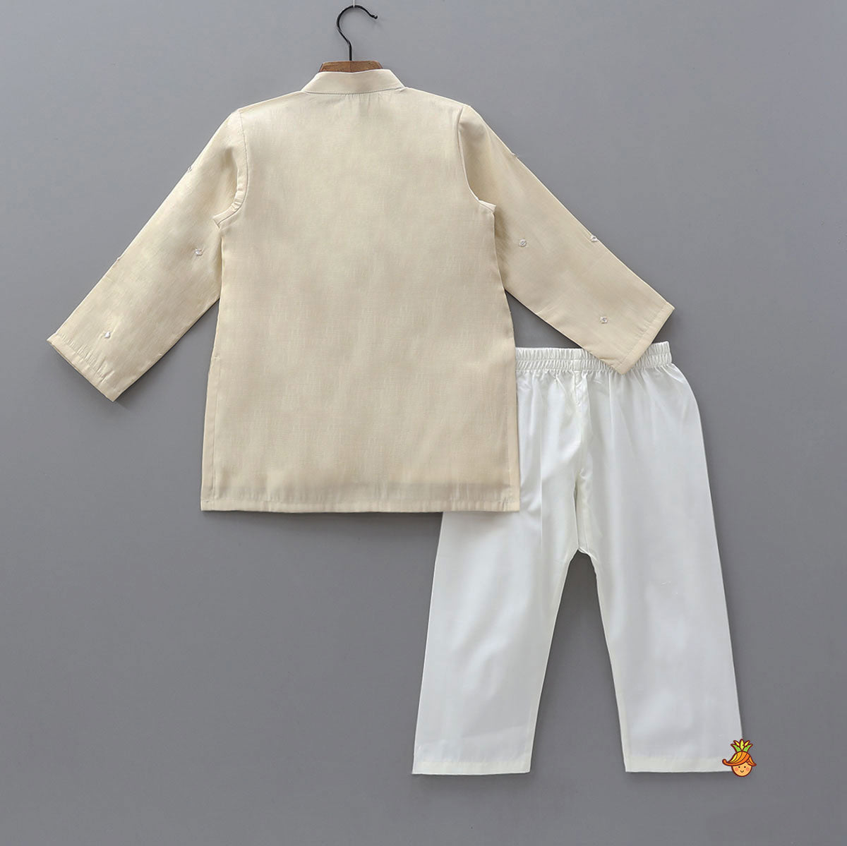 Hand Dori Embroidered Faux Mirror Work Kurta And Pyjama