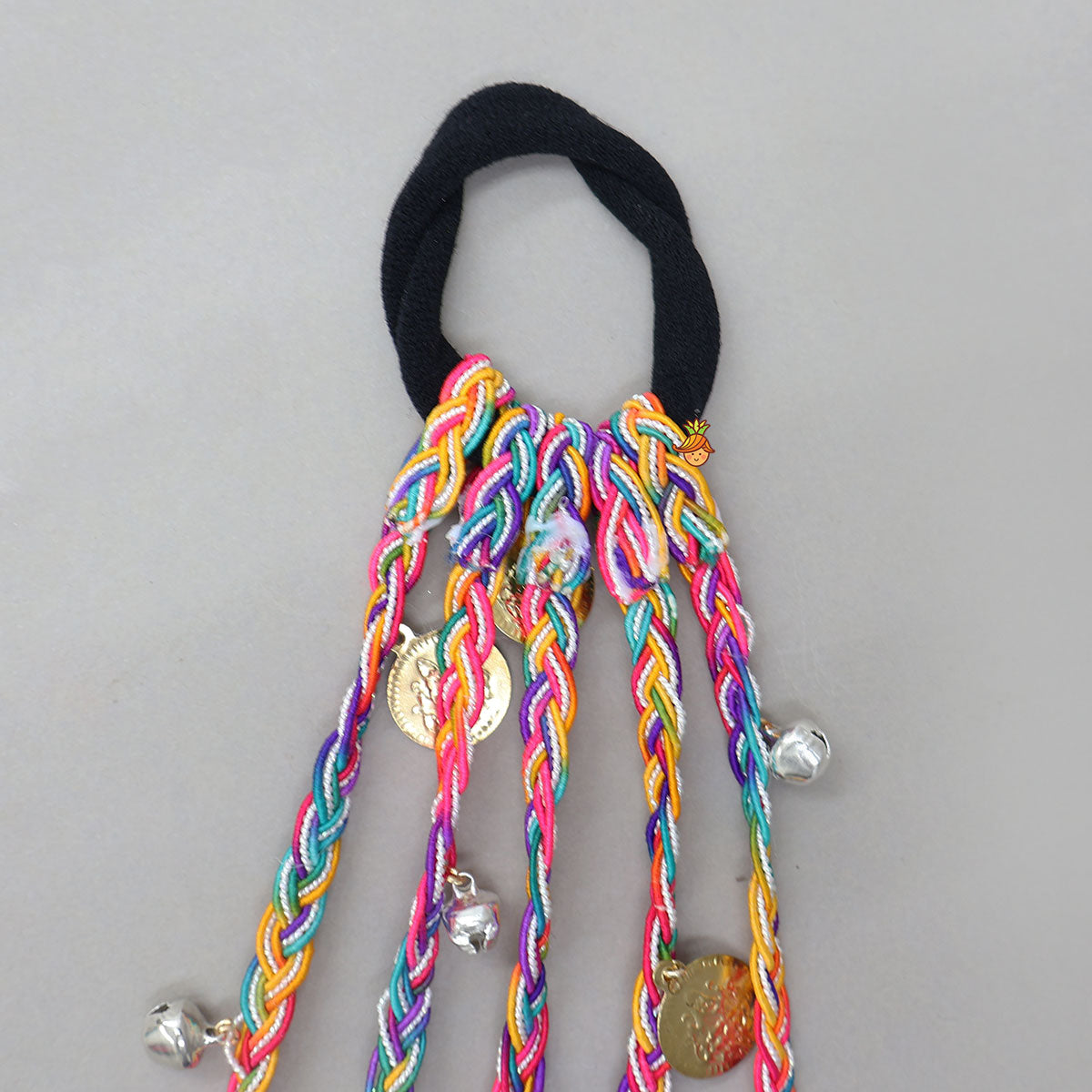 Stunning Multicoloured Braided Tassel Hair Tie Parandi