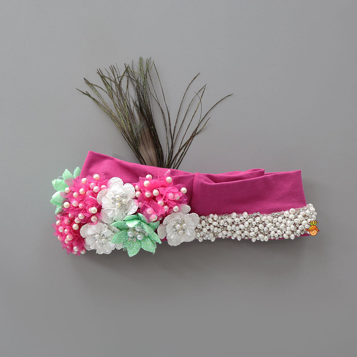 Flower-Embellished Handcrafted Headband